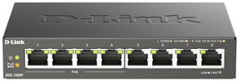 D-Link DGS-1008P Hálózati switch 8 port 1 GBit/s PoE funkció