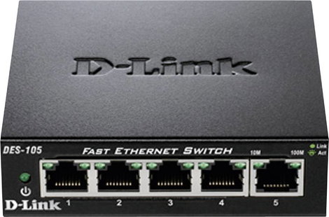 D-Link DES-105 Hálózati switch 5 port 100 MBit/s