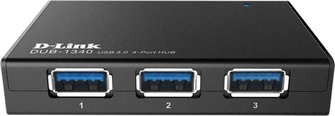 D-Link DUB-1340/E 4 port USB 3.2 hub Fekete 2. kép