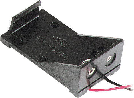 Velleman BH9V Elemtartó 1 9 V-os Kábeles (H x Sz x Ma) 55 x 31 x 20 mm