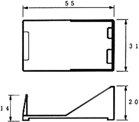 Velleman BH9V Elemtartó 1 9 V-os Kábeles (H x Sz x Ma) 55 x 31 x 20 mm 2. kép