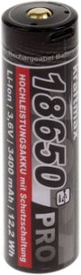 kraftmax Pro USB Speciális akku 18650 Lítiumion 3.6 V 3400 mAh 2. bélyegkép
