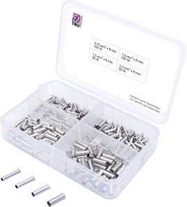 TRU COMPONENTS T1903C022 Érvéghüvely készlet 0.75 mm², 1 mm², 1.5 mm², 2.5 mm² Szigetelés nélkül Ezü