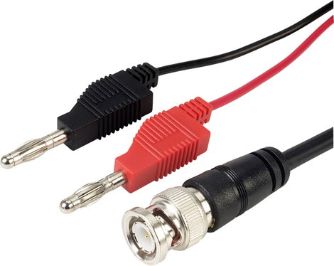 TRU COMPONENTS 16-0300 BNC mérővezeték 139.00 cm Fekete, Piros 2. kép