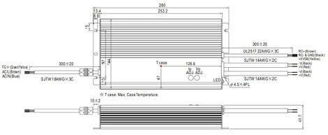 LED meghajtó, LED transzformátor Állandó feszültségű, Állandó áramú Mean Well HLG-600H-24A 600 W 25 2. kép