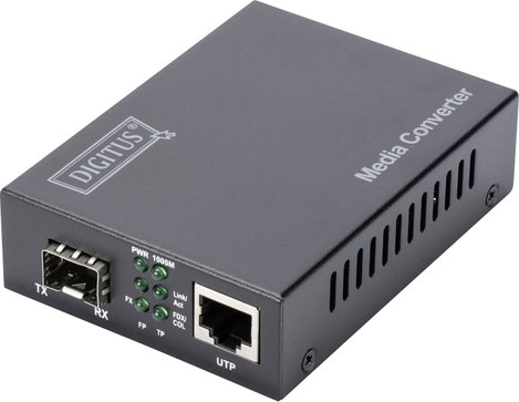 Hálózati média konverter 1 Gbit/s LAN, SFP, Digitus DN-82130