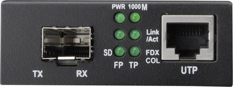 Hálózati média konverter 1 Gbit/s LAN, SFP, Digitus DN-82130 2. kép