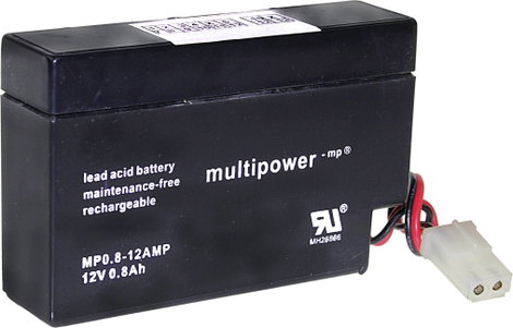 multipower MP0,8-12-AMP Ólomakku 12 V 0.8 Ah Ólom-vlies (AGM) (Sz x Ma x Mé) 96 x 62 x 25 mm AMP alj