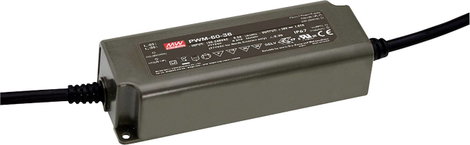 LED meghajtó, LED transzformátor Állandó feszültségű, Állandó áramú Mean Well PWM-60-12 60 W 5 A 12