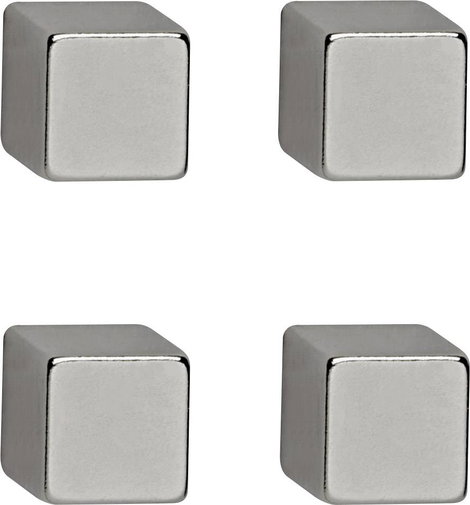 Maul (Sz x Ma x Mé) 10 x 10 x 10 mm Ezüst 4 db 6169296