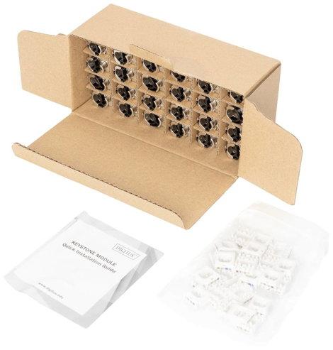 Digitus DN-93617-24 RJ45 beépíthető modul Keystone CAT 6A 9. kép