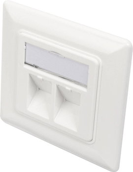 Digitus DN-93801-1 Keystone tartó 2-szeres Fehér