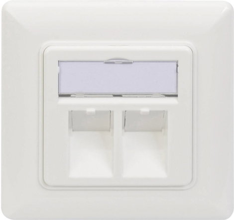 Digitus DN-93801-1 Keystone tartó 2-szeres Fehér 4. kép