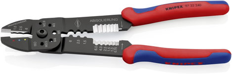 Knipex KNIPEX 97 32 240 Krimpelőfogó Szigetelt kábelsaruk, Szigetelt dugós csatlakozó 1.5 - 6 mm² 4. kép