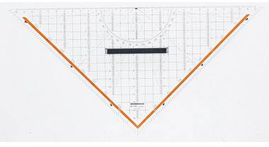 Rumold Háromszög vonalzó 1058 Átlátszó Hipoténus hossza: 32.5 cm