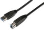 Digitus USB kábel USB 3.2 Gen1 (USB 3.0 / USB 3.1 Gen1) USB-A dugó, USB-B dugó 1.80 m Fekete Kerek, bélyegkép