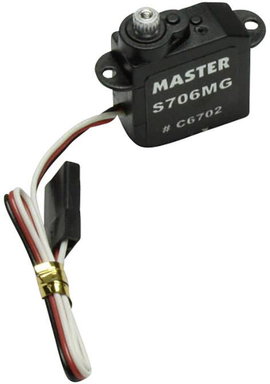 Master Mini szervó S706 MG Analóg szervó Hajtómű anyag: Titánium Dugaszoló rendszer: univerzális (Gr