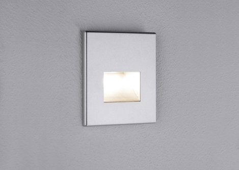 LED-es beépíthető fali lámpa 1,1 W, melegfehér, króm (matt), Paulmann Edge 99495 4. kép