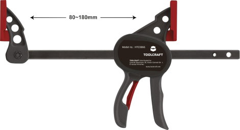 Egykezes szorító, mini, 100 x 35 mm, 250 Nm TOOLCRAFT 1574784 Szorítási szélesség (max.):100 mm Mére 3. kép