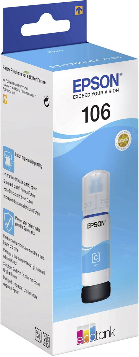 Epson C13T00R240 Utántöltő tinta Alkalmas a gyártó készülékeihez: Epson Cián 2. kép