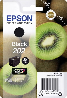 Epson Tinta T02E1, 202 Eredeti Fekete C13T02E14010