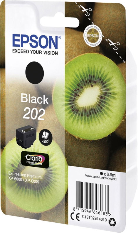 Epson Tinta T02E1, 202 Eredeti Fekete C13T02E14010 2. kép