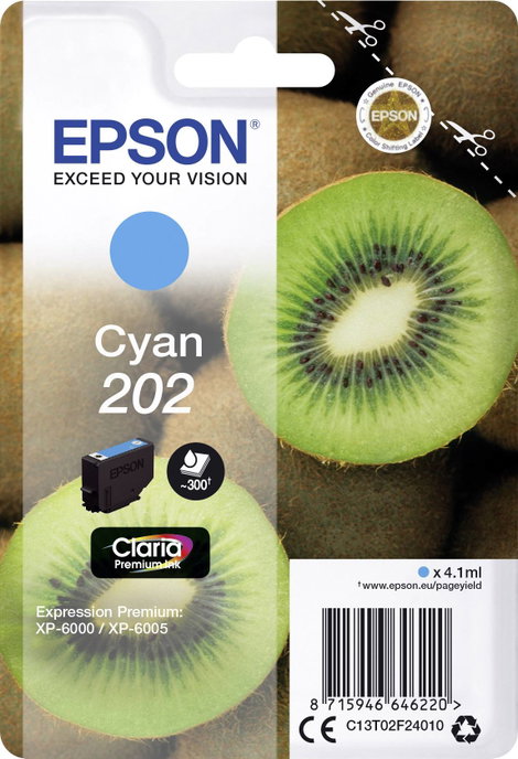 Epson Tinta T02F2, 202 Eredeti Cián C13T02F24010