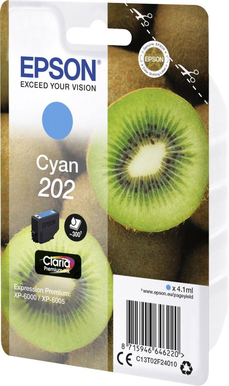 Epson Tinta T02F2, 202 Eredeti Cián C13T02F24010 2. kép