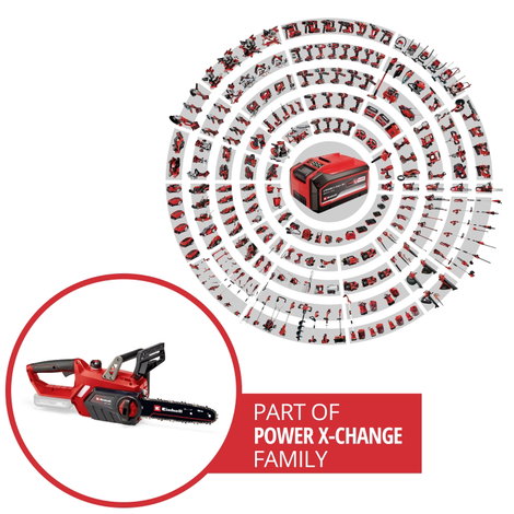 Akku Láncfűrész Akku nélkül Lítiumion Einhell Power X-Change GE-LC 18 Li - Solo Blade length 250 mm 2. kép