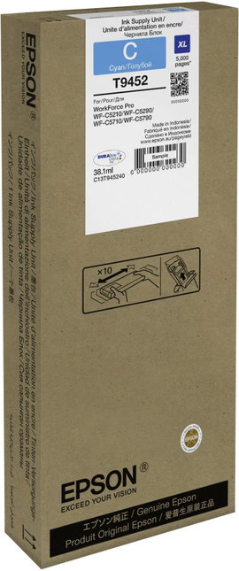Epson Tinta T9452 XL Eredeti Cián C13T945240