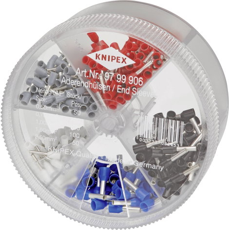Érvéghüvely készlet, teljesen szigetelt, 400 db, Knipex 97 99 906 2. kép