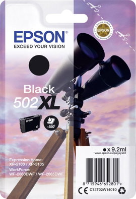 Epson Tinta T02W1, 502XL Eredeti Fekete C13T02W14010