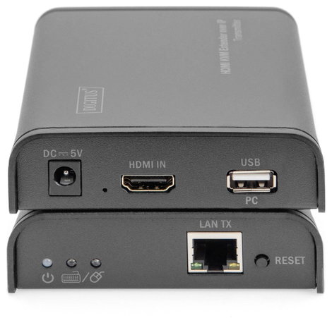 HDMI/USB extender, jelhosszabbító RJ45 hálózati kábelen keresztül, Digitus DS-55202 3. kép