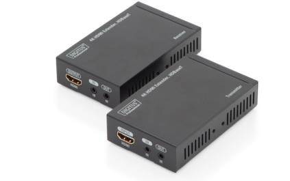 HDMI jeltovábbító Extender RJ45 hálózati kábelen keresztül 70 m, Digitus DS-55500