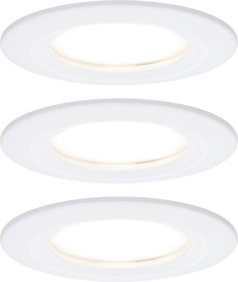 Fürdőszobai beépíthető lámpa 3 részes készlet LED LED 19.5 W IP44 Paulmann Nova Fehér (matt)
