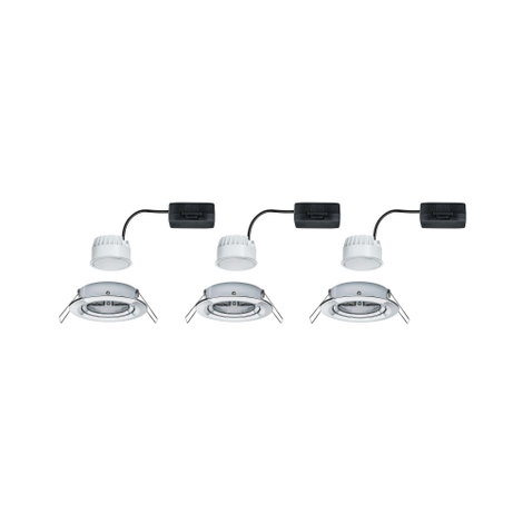 Beépíthető lámpa 3 részes készlet LED LED 19.5 W Paulmann 93452 Nova Króm (fényes) 3. kép