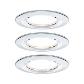 Fürdőszobai beépíthető lámpa 3 részes készlet LED LED 19.5 W IP44 Paulmann Nova Króm (fényes)