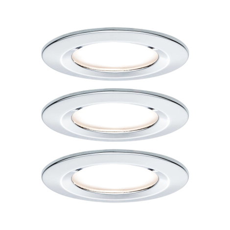 Fürdőszobai beépíthető lámpa 3 részes készlet LED LED 19.5 W IP44 Paulmann Nova Króm (fényes)
