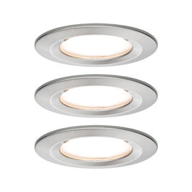 Fürdőszobai beépíthető lámpa 3 részes készlet LED LED 19.5 W IP44 Paulmann Nova Nemesacél (matt)