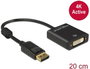 Delock Kijelző csatlakozó / DVI Átalakító kábel DisplayPort dugó, DVI, 24+5 pólusú Aljzat 0.20 m Fek bélyegkép