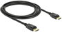 Delock Kijelző csatlakozó Csatlakozókábel DisplayPort dugó, DisplayPort dugó 2.00 m Fekete 83806 ara 2. bélyegkép