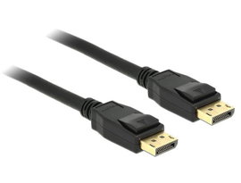 Delock Kijelző csatlakozó Csatlakozókábel DisplayPort dugó, DisplayPort dugó 5.00 m Fekete 83808 ara