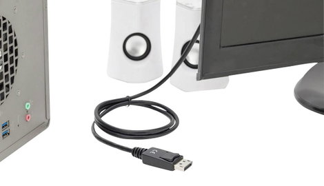 Digitus Kijelző csatlakozó / HDMI Átalakító kábel DisplayPort dugó, HDMI-A dugó 1.00 m Fekete AK-340 3. kép