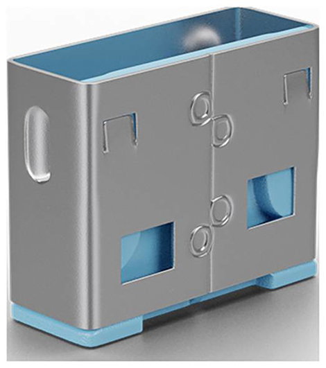 USB port blokkoló dugó, vakdugó, 10db-os készlet, kék, LINDY 40462 3. kép