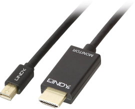 LINDY Mini DisplayPort / HDMI Átalakító kábel Mini DisplayPort dugó, HDMI-A dugó 2.00 m Fekete 36927