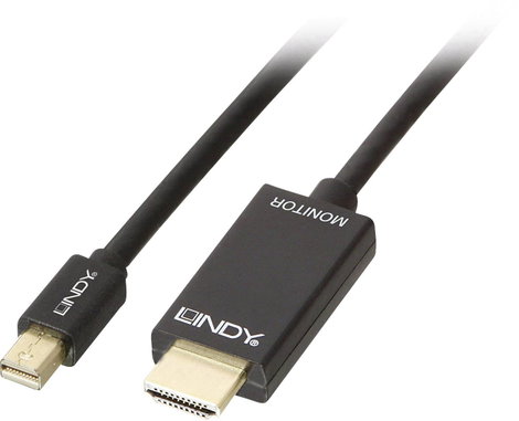 LINDY Mini DisplayPort / HDMI Átalakító kábel Mini DisplayPort dugó, HDMI-A dugó 3.00 m Fekete 36928