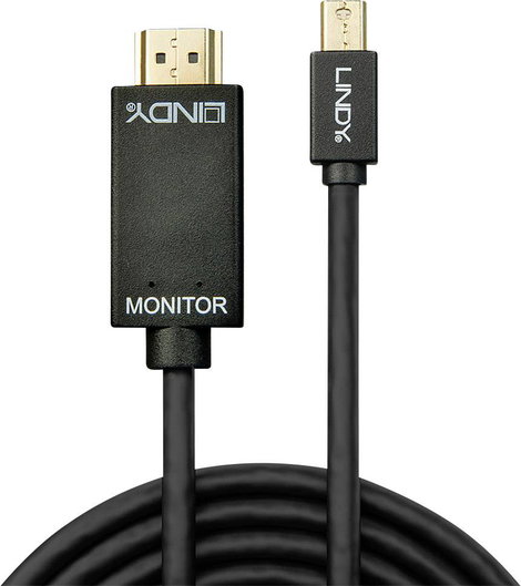 LINDY Mini DisplayPort / HDMI Átalakító kábel Mini DisplayPort dugó, HDMI-A dugó 3.00 m Fekete 36928 2. kép