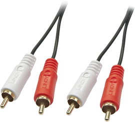 LINDY 35666 RCA Audio Csatlakozókábel [2x RCA dugó - 2x RCA dugó] 20.00 m Fekete