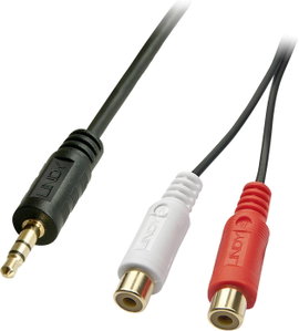 LINDY 35678 Lindy 35678 cavo audio 0,25 m 2 x RCA 3.5mm Nero, Rosso, Bianco (Lindy 35678 aud Jack / 