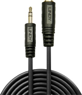 LINDY 35653 Jack Audio Hosszabbítókábel [1x Jack dugó, 3,5 mm-es - 1x Jack alj, 3,5 mm-es] 3.00 m Fe